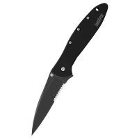 Pocket knife Kershaw Leek, Black, serrated edge