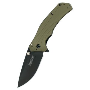 Pocket Knife Kershaw Knockout, Olive Green & Black