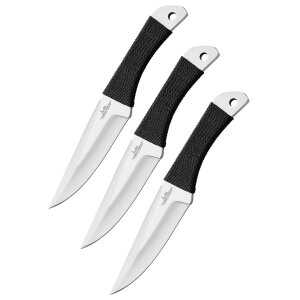 Gil Hibben - Set of 3 Throwing Knives with Cord Handle,...