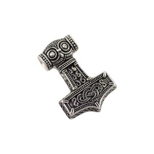 Viking amulet silver plated, Thorshammer Mjölnir