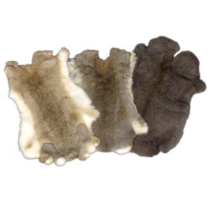 Small rabbit fur (mixed color) about 40 x 30 cm (about 16...