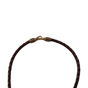 Viking leather necklace brown "Mandermark", 50 cm