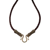 Viking leather necklace brown "Mandermark", 50 cm