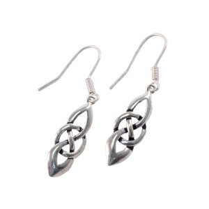 Celtic earrings silver plated "double knot" - pair