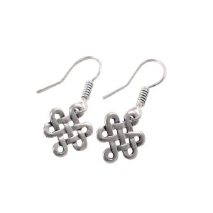 Celtic earrings silver plated "basket" - pair