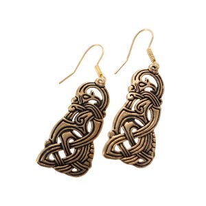 Viking earrings bronze "Dragon" - pair