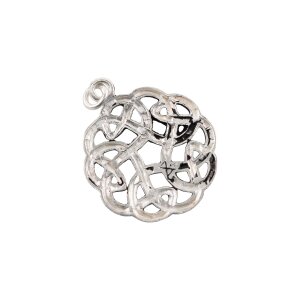 Celtic amulet silver plated "round knot"