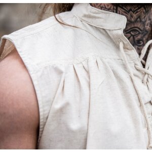 Sleeveless medieval shirt "Louis" Natural