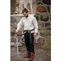 Pirate shirt "Claude" with laced cuffs Natural