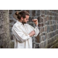 Pirate lace-up shirt "Artur" with collar Natural