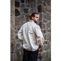 Pirate lace-up shirt "Artur" with collar Natural