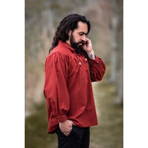Medieval lace shirt red "Friedrich"