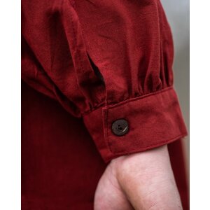 Medieval lace shirt red "Friedrich"