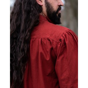 Medieval lace shirt red "Friedrich"