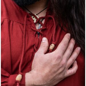 Medieval lace shirt red "Friedrich"