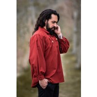 Medieval lace shirt red "Friedrich"