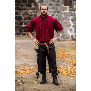 Medieval lace shirt wine red "Friedrich"