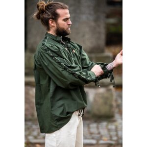 Medieval laced shirt with eyelets green "Adrian"