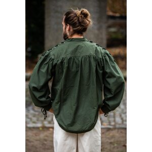 Medieval laced shirt with eyelets green "Adrian"