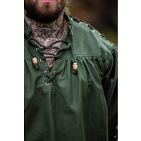 Medieval laced shirt with eyelets green "Adrian"