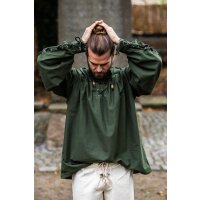 Medieval laced shirt with eyelets green "Adrian"