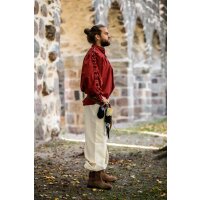 Medieval laced shirt with eyelets "Adrian" Red