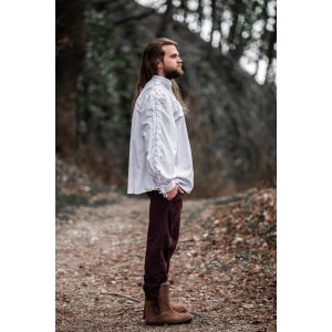 Medieval laced shirt with eyelets white "Adrian"