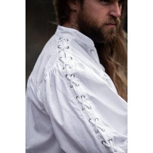 Medieval laced shirt with eyelets white "Adrian"