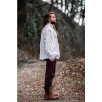 Medieval laced shirt with eyelets white "Adrian"