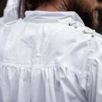 Medieval laced shirt with eyelets white "Adrian"