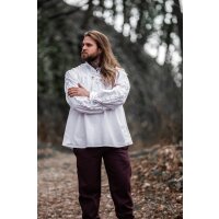 Medieval laced shirt with eyelets white "Adrian"