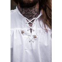 Medieval laced shirt with eyelets white "Adrian"