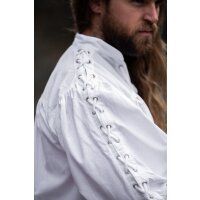 Medieval laced shirt with eyelets white "Adrian"