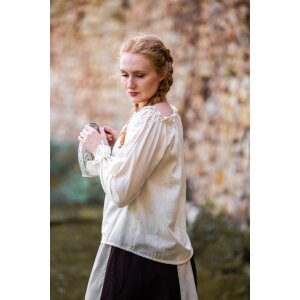 Medieval blouse with lace Natural "Bettina"