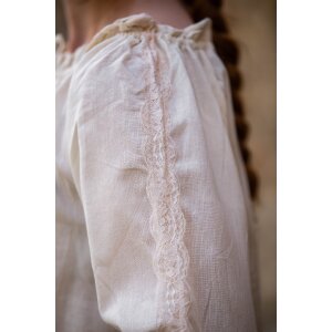 Medieval blouse with lace Natural "Bettina"