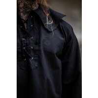 Round collar shirt Black "Athos"