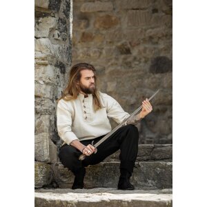 Medieval shirt in thick cotton Natural "Anton"