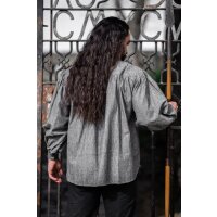 Medieval shirt in coarse cotton Grey "Leopold"