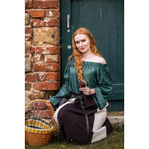 Classic medieval blouse Green &quot;Emma&quot;