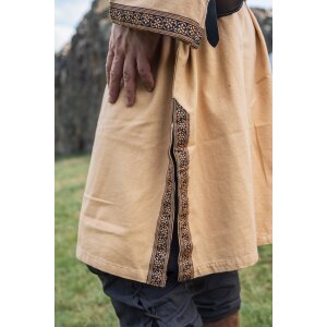 Tunic with border Honey brown "Halvor"