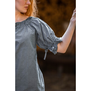 Medieval short sleeve blouse pigeon blue "Verena"