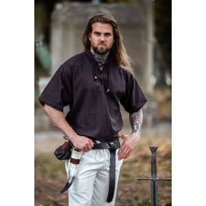 Medieval short sleeve shirt  Brown "Eric"