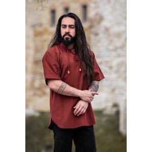 Medieval short sleeve shirt Red &quot;Eric&quot;