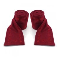 Wool calf wrap with embroidery Red "Hannes"