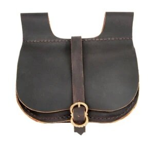 3014 Leather belt bag Dark brown "Udo"