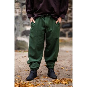 Pantalon médiéval vert avec laçage...