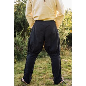 Rus trousers with leg lacing Black "Magnus"