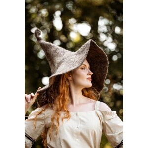 Witch hat Natural brown &quot;Glinda&quot;
