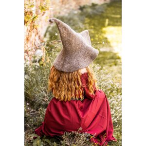 Witch hat Natural brown "Glinda"