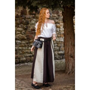 Medieval skirt Dark brown/Natural "Dana"